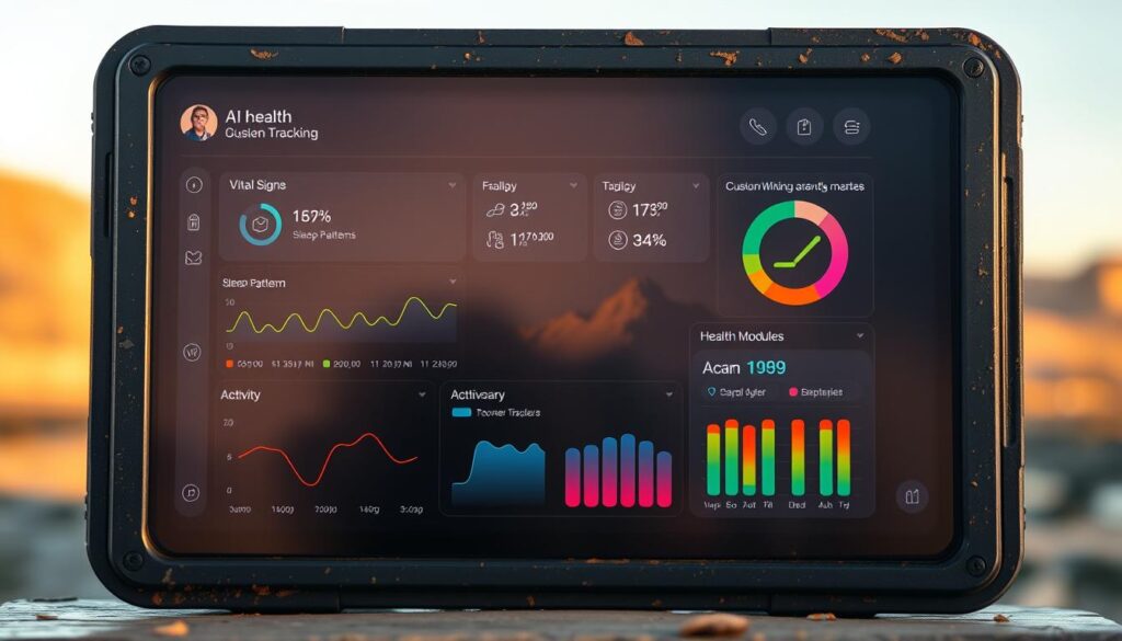 AI health tracking dashboard for nomadic lifestyles